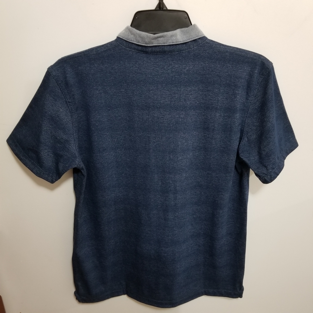 Oxygen Polo Shirt Reversible Navy Blue Medium - Picture 2 of 7